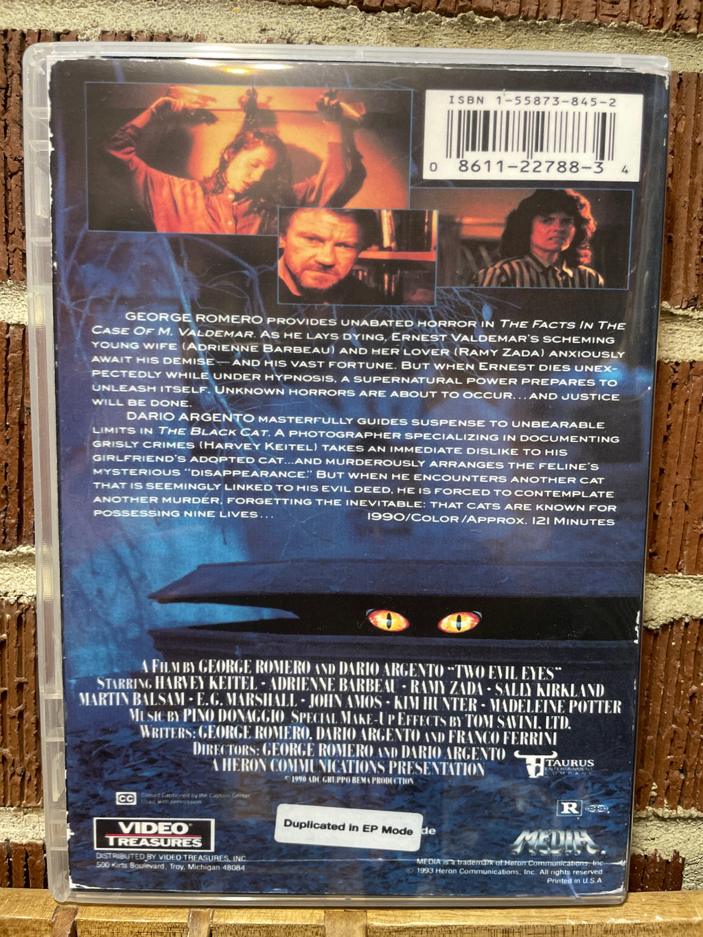 Two Evil Eyes DVD Cult Horror